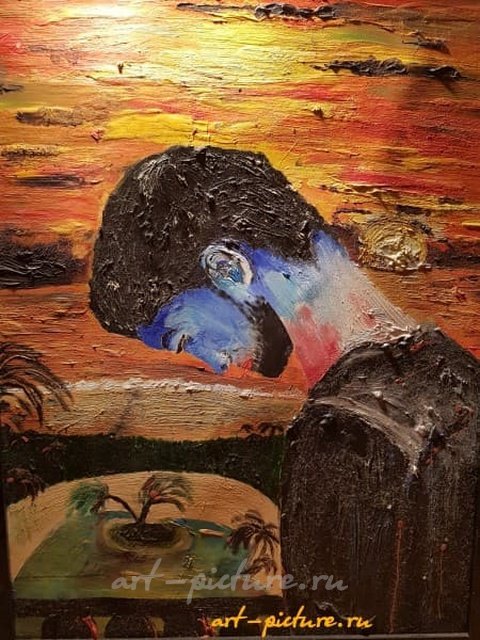 The end Масло, картон 