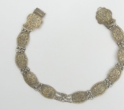 Китайский серебряный (проверенный) пояс, около 1900 года, 138 грамм. 56 x 4 ...