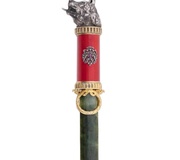 Русская серебряная эмаль, нефритовое лезвие письменного ножа