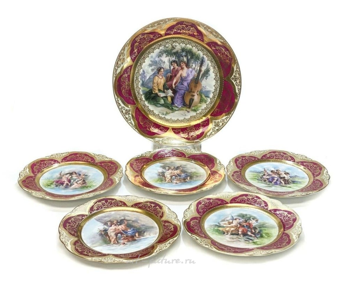 Royal Vienna , Десертный сервиз Royal Vienna Austria на 5 персон