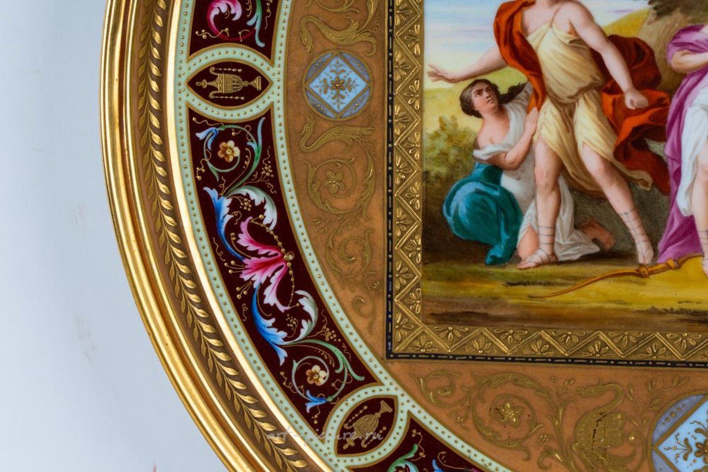 Royal Vienna , ВЕНСКИЙ ПОЗОЛОЧЕННЫЙ ФАРФОРОВЫЙ ПОДНОС: ОТЕЛЛО