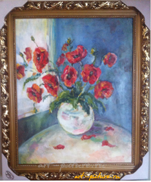 Маки масло,холст 