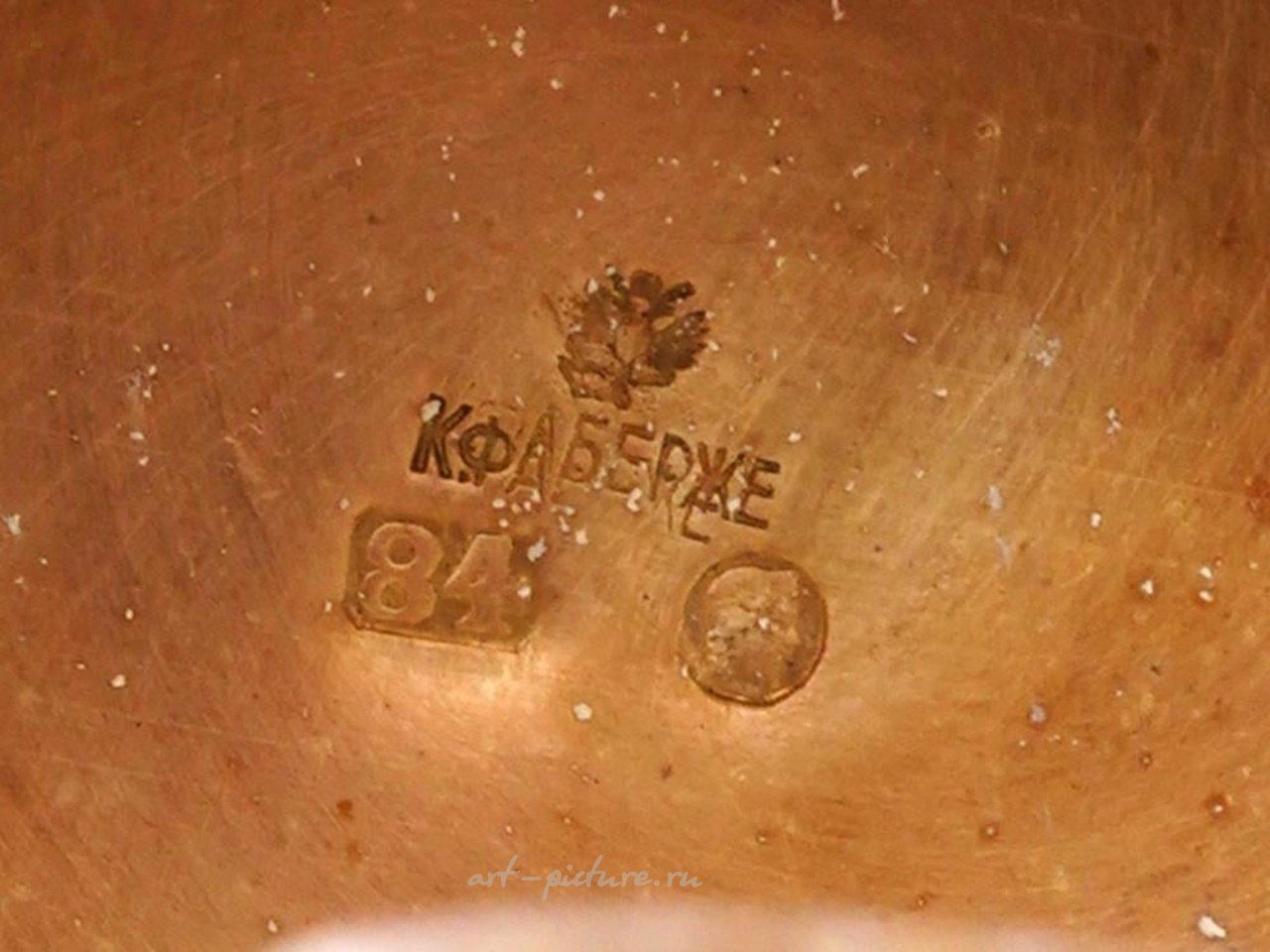 Русское серебро , Русская золоченая серебряная эмаль, рубин, бриллианты - бутылка