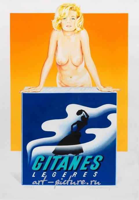 "Гитаны". Оригинальное название цветной литографии на бумаге