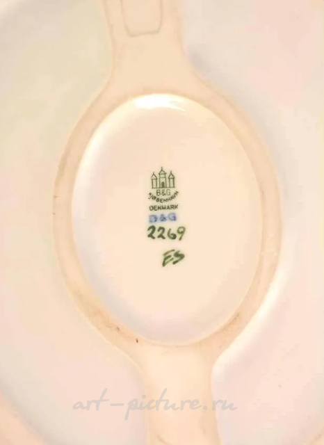 Фарфоровая ваза с крабом и сельдью.​ Bing & Grondahl