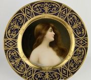 Фарфоровая тарелка с портретом от Вагнера, около 1900 года