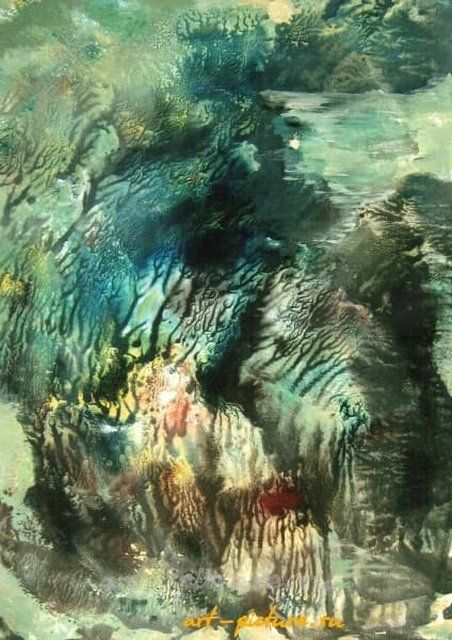 Полнолуние. бумага акварель 