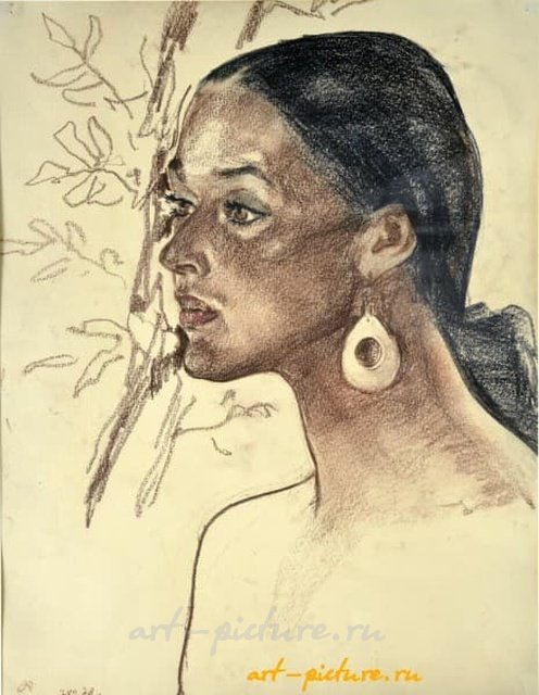 Балерина бумага, пастель 