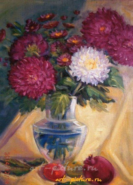 Хризантемы-2 холст масло 
