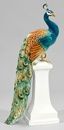 Великолепная скульптура "Павлин" из фарфора