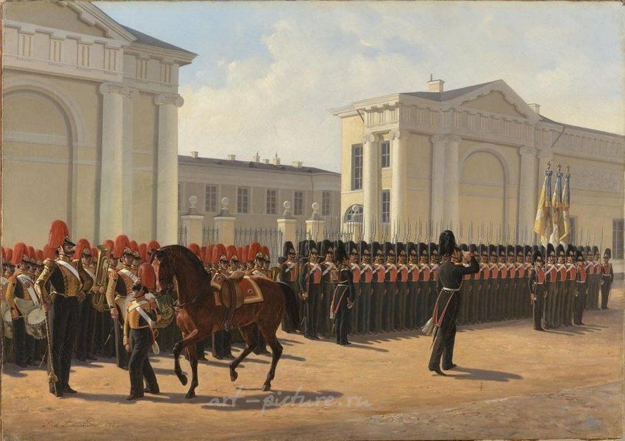 Фарфоровый пласт Ладюрнер А.И. Измайловский полк. 1846 г.