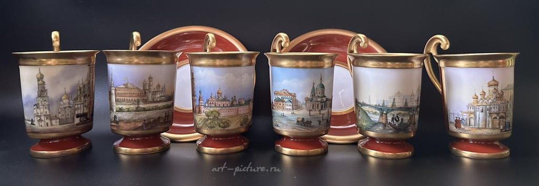 Чайная пара Виды Москвы мастерская Быстрицкой