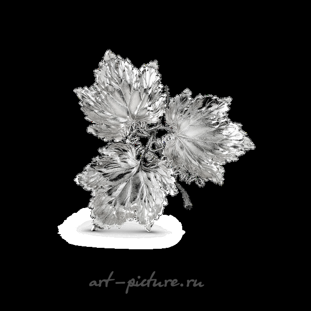 Серебряная Менажница 3 виноградных листа Buccellati серебро