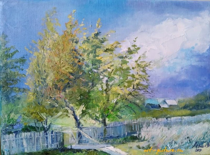 在雷雨来临之前 油画，画布