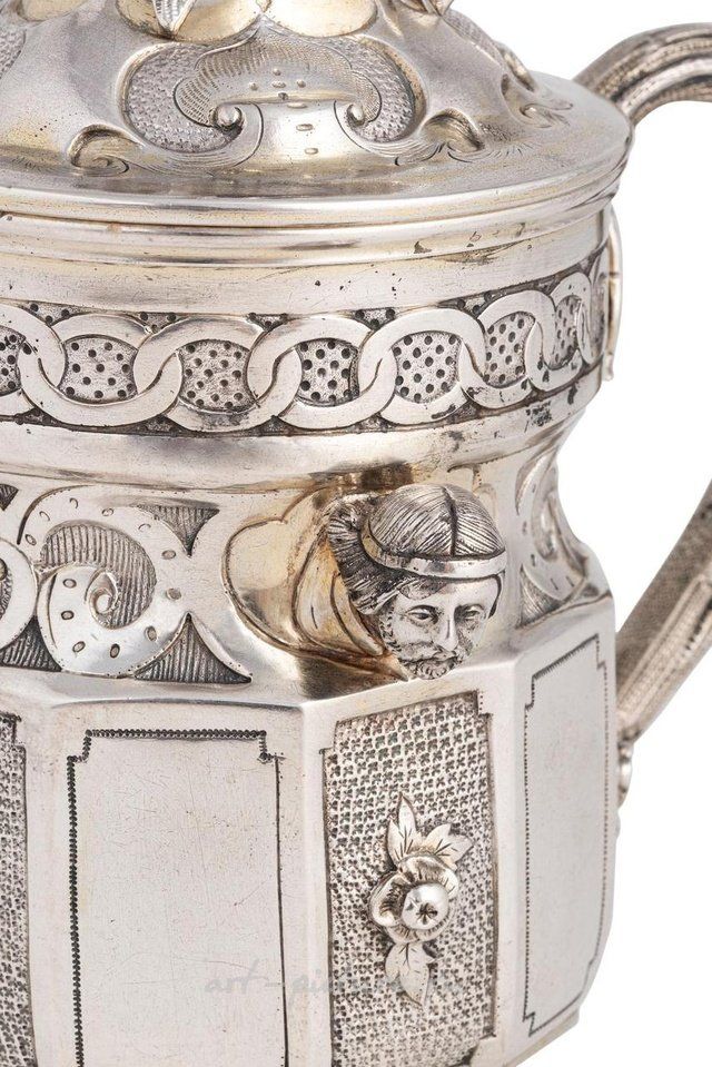 Русское серебро , Серебряный кружевной кубок, Санкт-Петербург, 1855 год, ювелир F.W. Сенгбу...