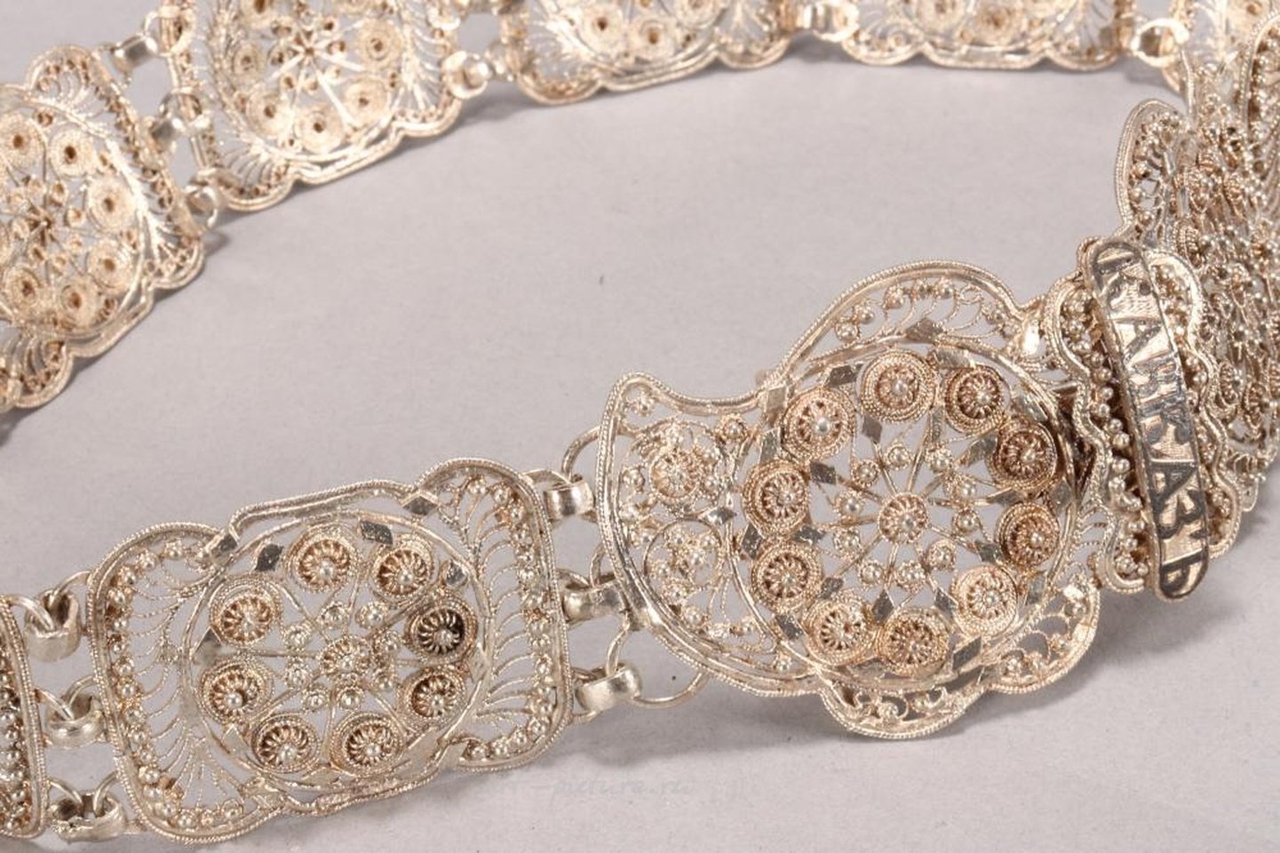 Русское серебро , Русский кавказский серебряный пояс.