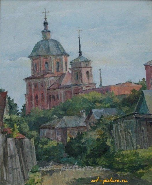 Церковь св. Георгия Победоносца. Холст на картоне, масло. 50 х 60 см.