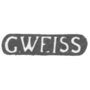 Клеймо мастера Вейс Густав - Таллин - инициалы "G.WEISS" - 1791-1818 гг.