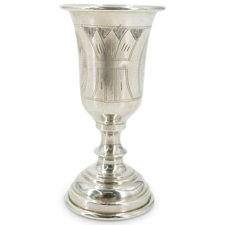 Русское серебро , Антикварная серебряная кидушная чаша 875 пробы