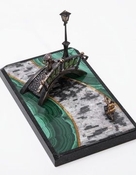 купить Ювелирная скульптурная композиция "Мальчик на мосту"
