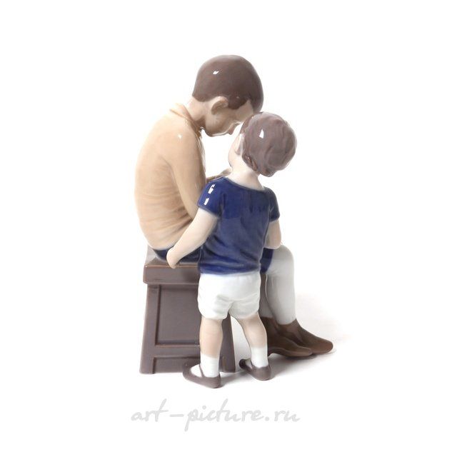 Фарфоровая фигура (статуэтка) "Том и Вилли (два мальчика, два брата). Дания, г. Копенгаген, Bing & Grondahl