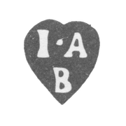 Клеймо неизвестного мастера Москвы - инициалы "I-A B" - 1744 г.