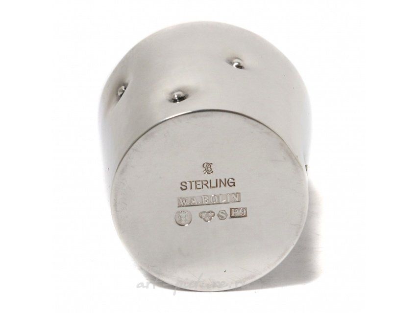 Дизайнерский серебряный стакан. Швеция, W.A. Bolin.