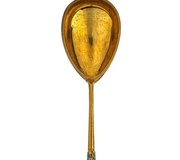 Русская серебряная ложка с эмалью