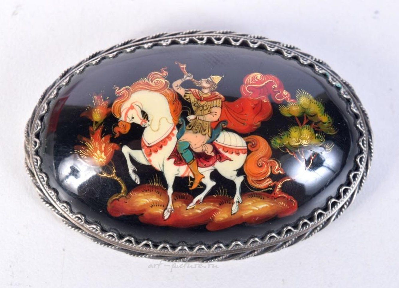 Русское серебро , Русская икона  на дереве. 18 см x 14 см.