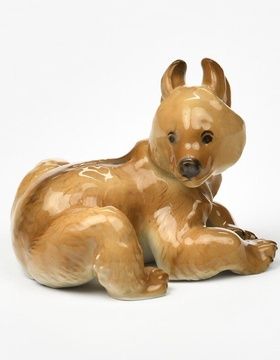 купить Cтатуэтка "Лежащий медведь" Allach №8 Германия