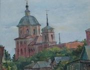 Церковь св. Георгия Победоносца. Холст на картоне, масло. 50 х 60 см.