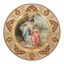 Фарфоровая тарелка Royal Vienna "Гесангштунде" с изображением урока пения.