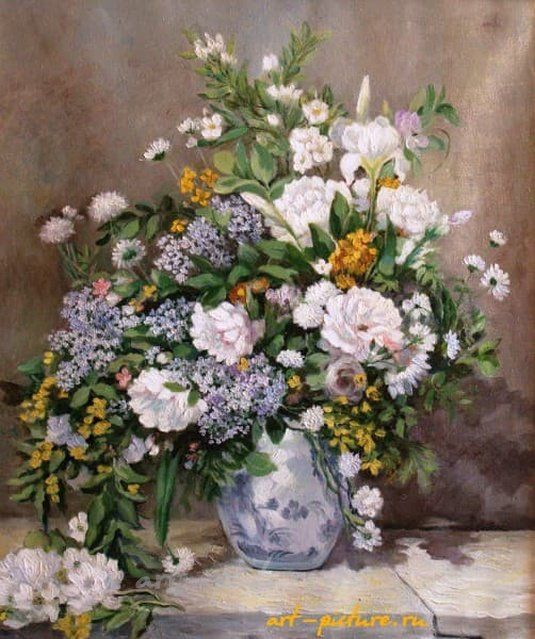 Копия Ренуара Весенний букет масло,холст 