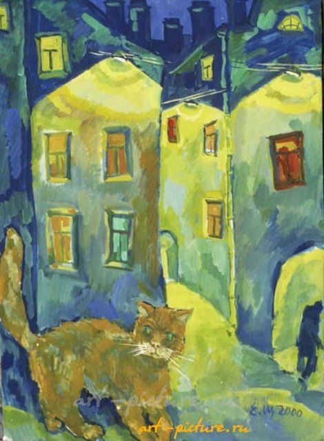 Рыжий в ночи 85х65 7 Холст , масло 