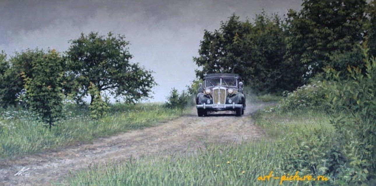 "Дорожные истории (просёлок)" холст, масло 