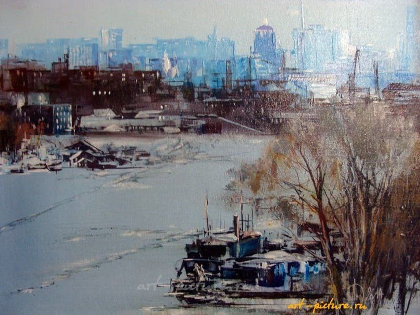 Вечерняя Самара масло,холст