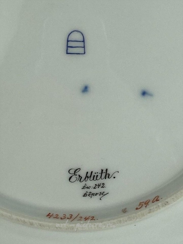 Royal Vienna , Фарфоровая тарелка "Royal Vienna" около 1900 года