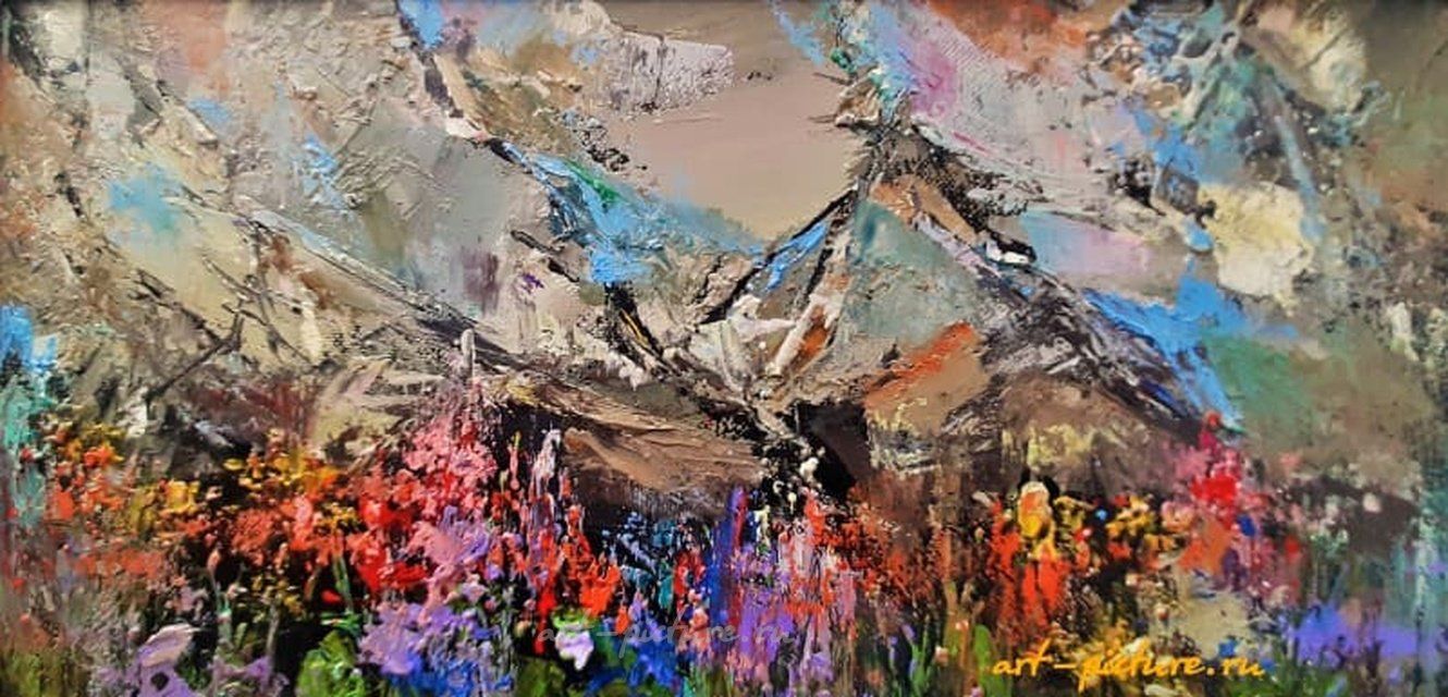 Горная щель масло,холст