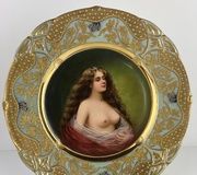 Фарфоровая тарелка с портретом от Royal Vienna, около 1900 года