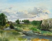 Речка Дарья масло,холст
