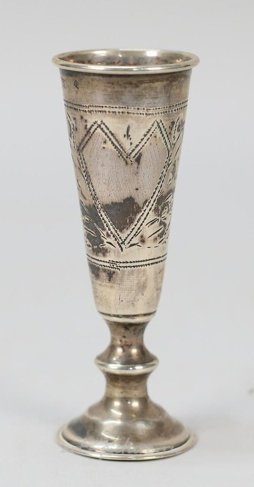 Русское серебро , 9 серебряных чашек для киддуша