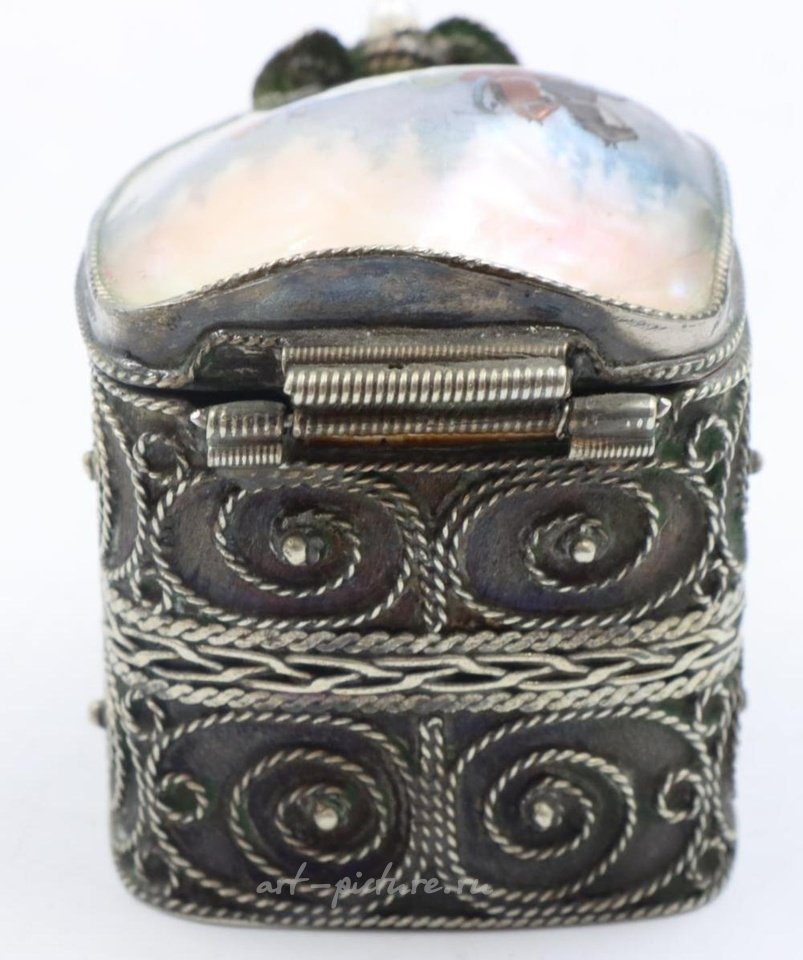 Русское серебро , Винтажные русские лаковые шкатулки Федоскино