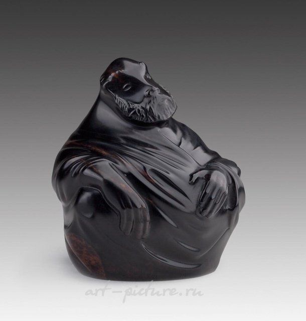 Философ. Камнерезная скульптура, Камнерезное искусство, Работа мастера. обсидиан