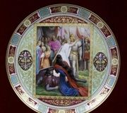 Аллегорический зарядный платок Роял Венского фарфора XIX века