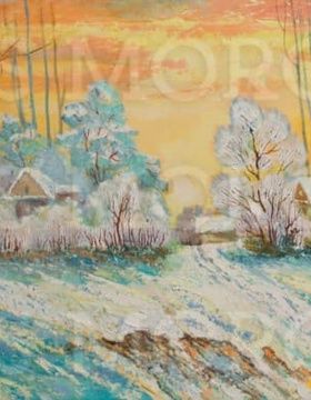 购买 «冬季傍晚» 布面油画