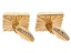 RUSSIAN GILT SILVER ENAMEL DIAMOND CUFFLINKS IOB