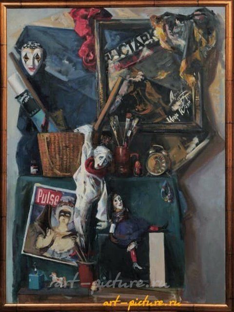 Натюрморт С Куклами холст,масло