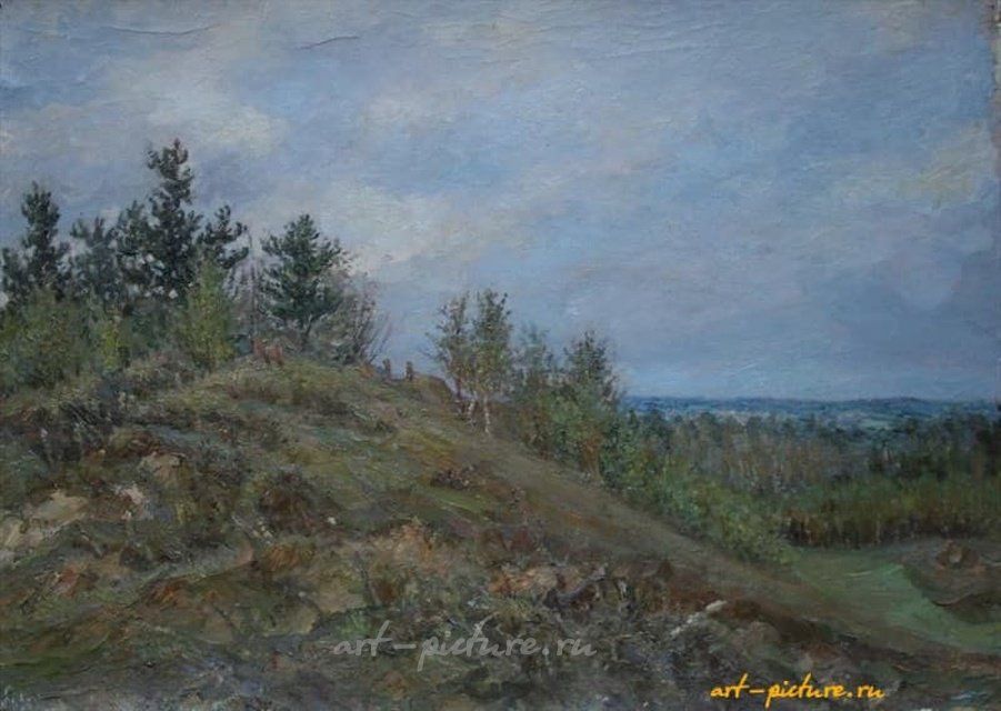 Осенний пейзаж. Картон, масло. 52 х 73 см