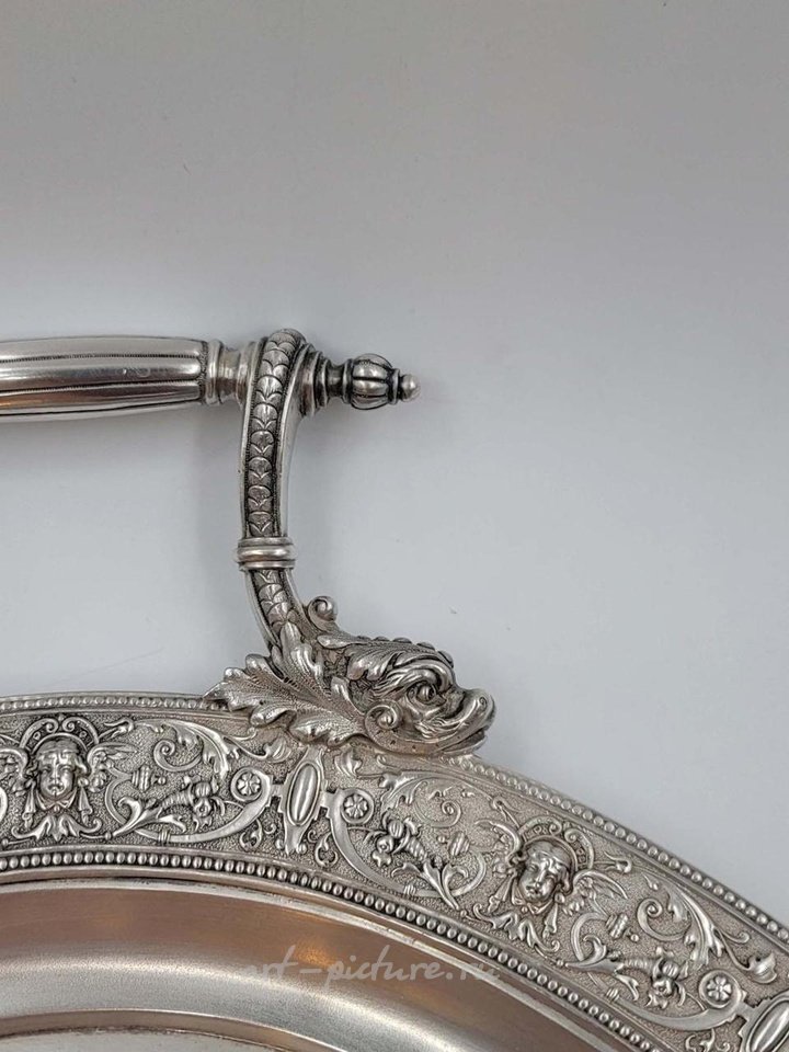 Русское серебро , Русский серебряный чайный сервиз 19 века, 84 пробы