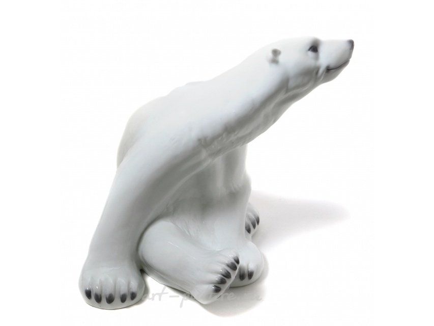 Фарфоровая фигура "Белый медведь". Bing Grondahl.